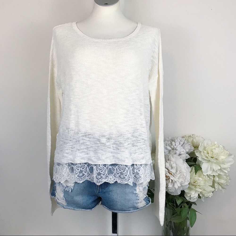 Lace Hollister sweater!